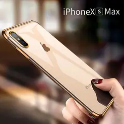 Electropate Прозрачный чехол для iPhone X 6 6 S 7 8 плюс покрытие Мягкая силиконовая накладка для Coque iPhone XS Max XR х противоударный