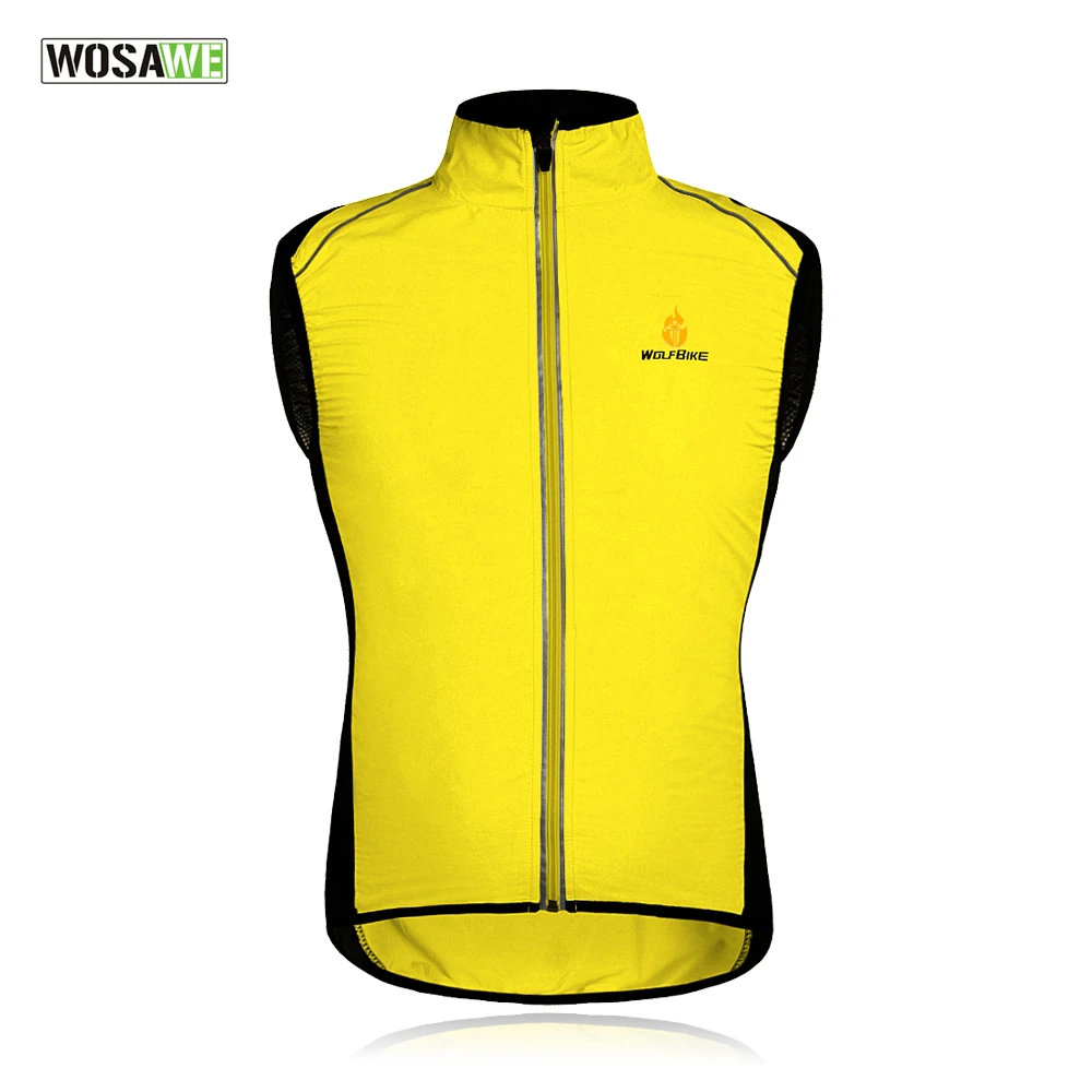 WOSAWE Cycling Jersey Vest Bike Bicycle Cycling Riding Tour Vest Wind