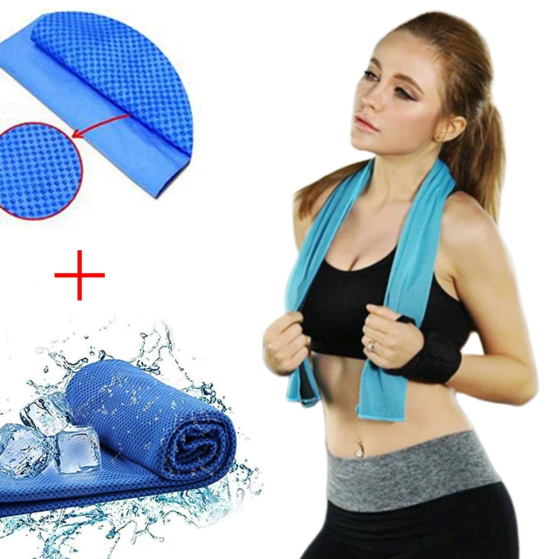 Ice Cold Instant Cooling Towel Running Jogging Gym Chilly Pad Sports Yoga Summer