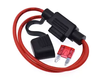 

5PCS Waterproof Power Socket Mini Blade Type In Line Fuse Holders with 10A Fuse Car Replacement Fuses