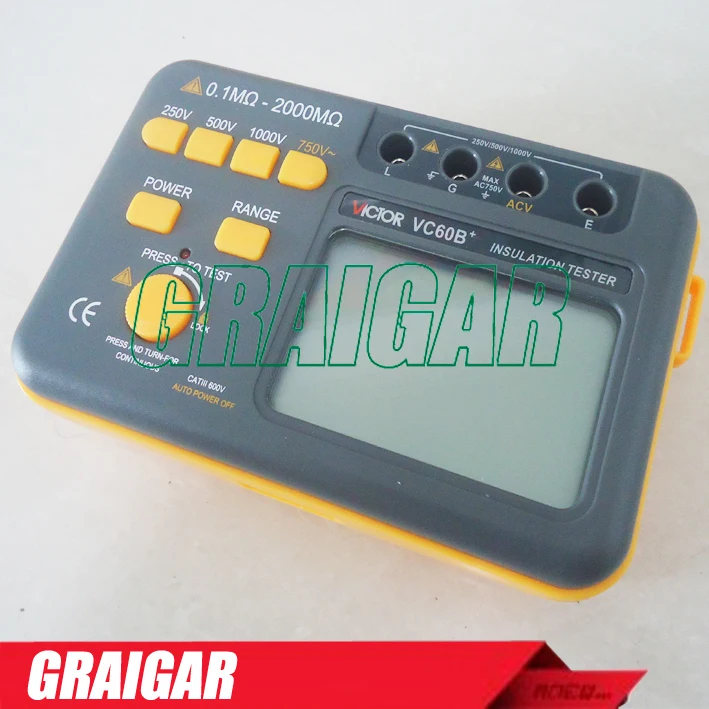 

VC60B+ Digital Insulation Tester Megger MegOhm Meter