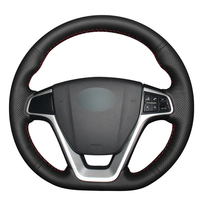 

Black PU Faux Leather DIY Handsewing Car Steering Wheel Cover for Geely EMGRAND GT 2015 2016 2017