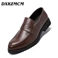 DXKZMCM Handmade Men Dress Shoes Leather Formal Business Men Oxfords Shoes Wedding Party Brogue Shoes