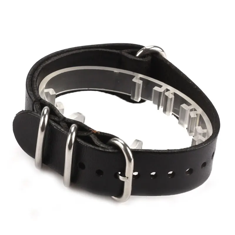 

Black/Khaki Color 18/20/22mm One Piece Genuine Leather Watch Band Watches Replacement Bracelet Pin Buckle Men Women Strap