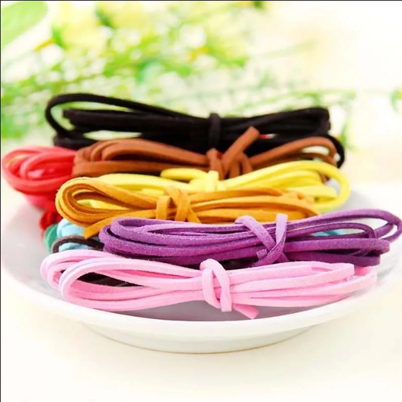 New 3mm /roll Mixed Color Faux Suede Cord DIY Lace Leather for Cloth Shoes Jewelry Making Finding Accessories Jewelry Findings