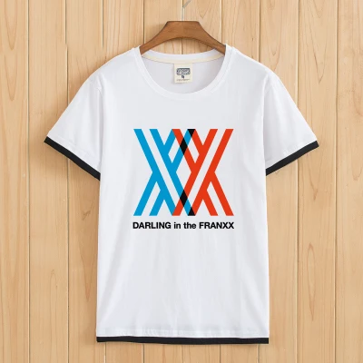 Футболка darling in the franxx 02, летние футболки для косплея с героями мультфильмов, футболки с коротким рукавом, повседневные футболки унисекс - Цвет: 2