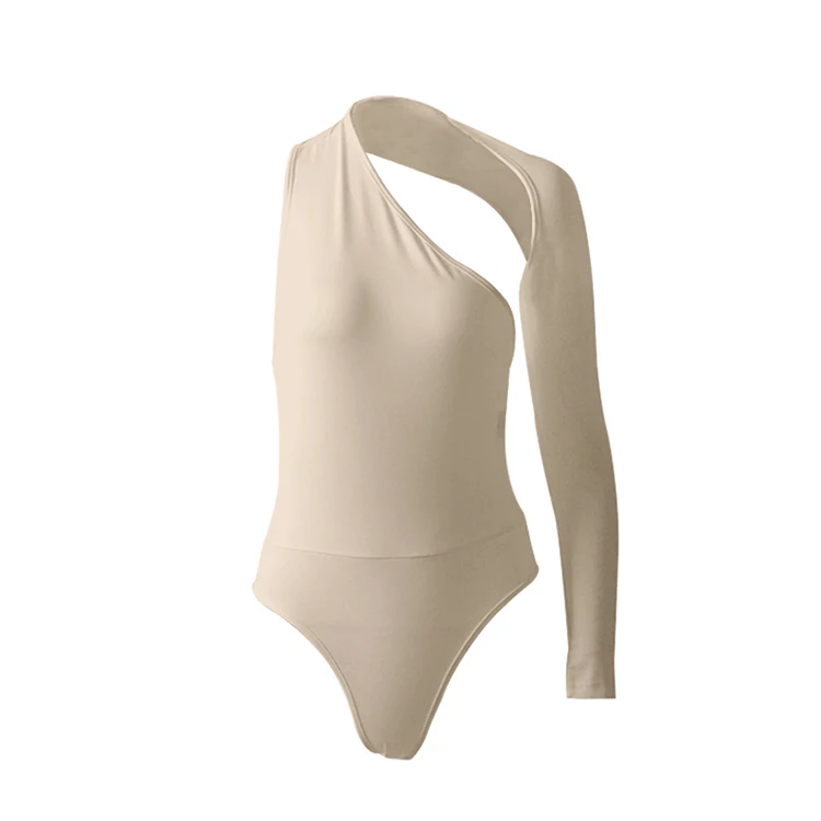 Diwish Women Jumpsuit One Shoulder Solid Sexy Backless Skinny One-piece 5 Colors Bodysuit Summer Asymmetric Fashion Bodysuit