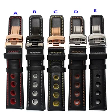 Ремешок из натуральной кожи для спортивных гонок tissot серии PRS516 T91 1853 ремешок для часов 20 мм черный оранжевый ремешок с бабочкой