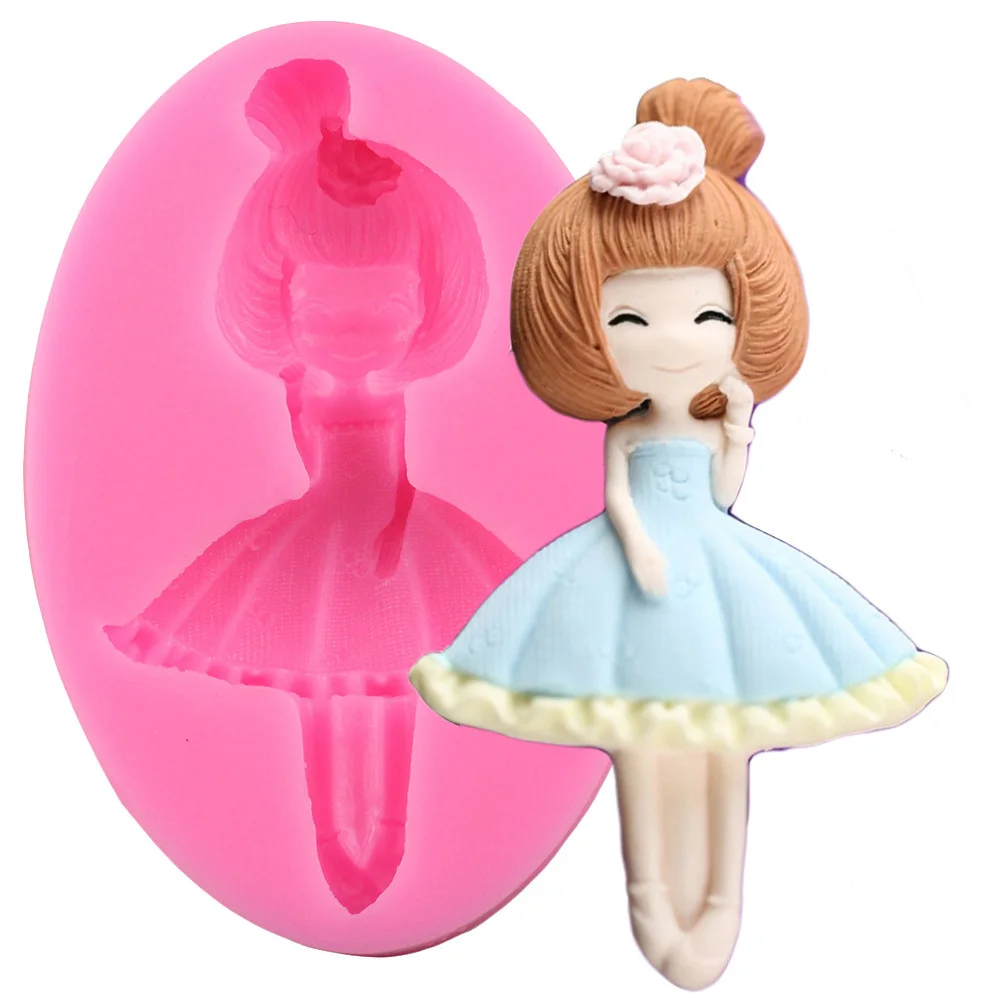 Buy Cute Girl Cake Fondant Mold Birthday Cake