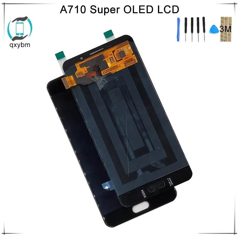 Супер OLED 5 &quotдля SAMSUNG Galaxy A7 2016 A710 A710F A7100 ЖК дисплей кодирующий преобразователь