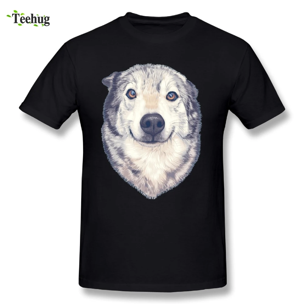 Siberian Husky T Shirt Men O neck Cute Dog Pet Graphic Print T Shirt