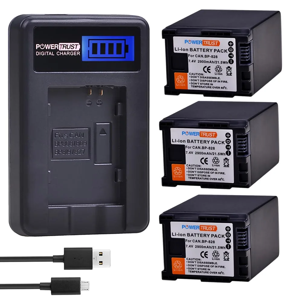 Аккумулятор для камеры BP 828 BP828 + зарядное устройство USB с ЖК дисплеем Canon VIXIA GX10 HFS30