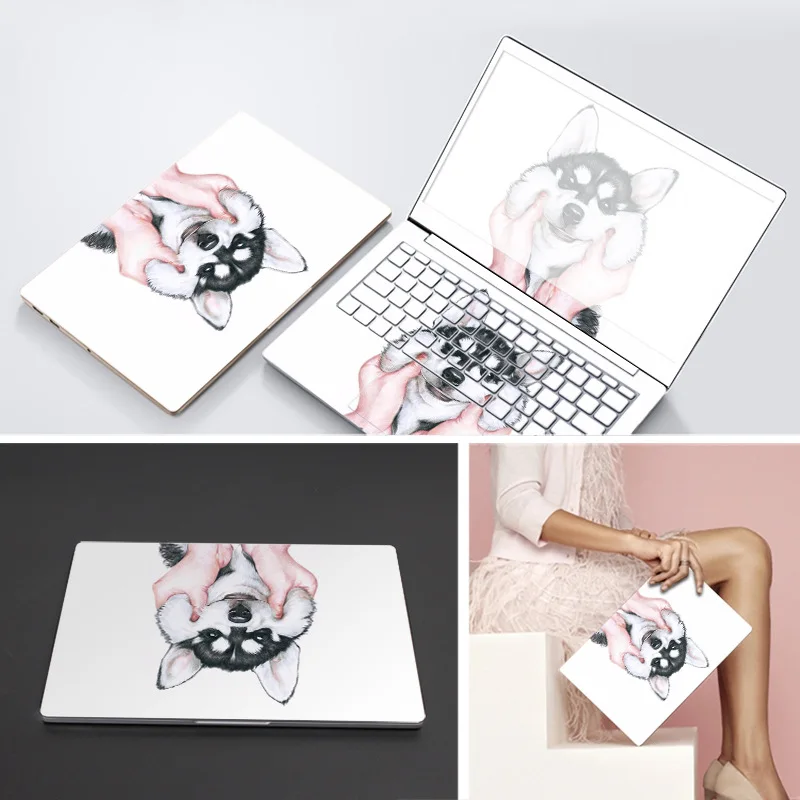 3 Sides Laptop Skin Notebook Stickers For Lenovo Dell Asus HP 14 15.6 inch Computer Decal Laptop Sticker Protective Case Cover