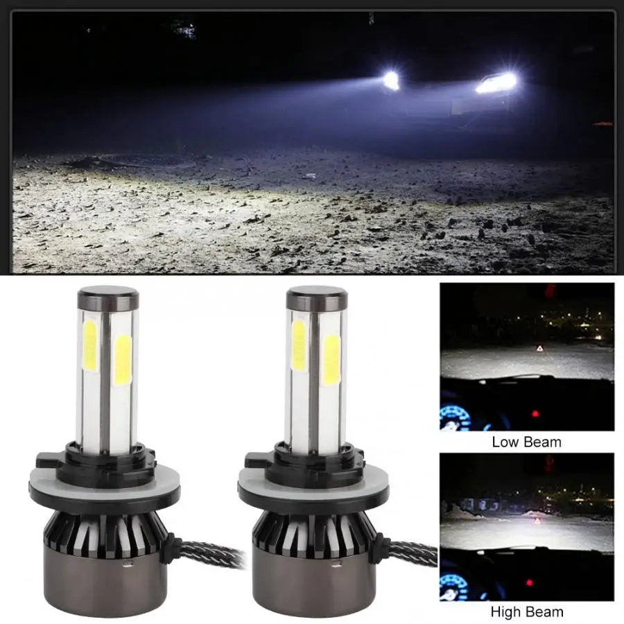 2 шт. Автомобильные светодиодные лампы 80 Вт 6000 К|Передние LED-фары для авто| |