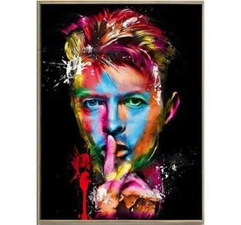 

Artist Hand painted High Quality Abstract David Bowie Portrait Oil Painting Wall Painting Figure Face Paintings Home Decor