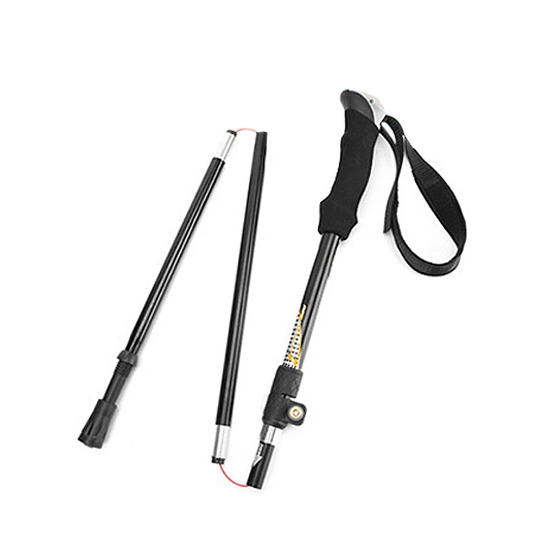 

1 Piece Fold-able Aluminum Alloy Trekking Hiking Pole Ultralight Collapsible Walking Climbing Stick 106CM-125CM