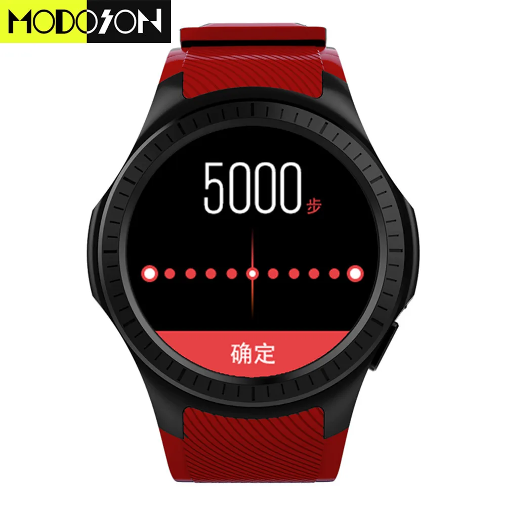 MODOSON Bluetooth Смарт часы Спортивные gps Smartwatch L1 для samsung huawei Xiaomi LG sony ios Apple iphone 6 7 8 X Plus XS MAX XR - Цвет: black red