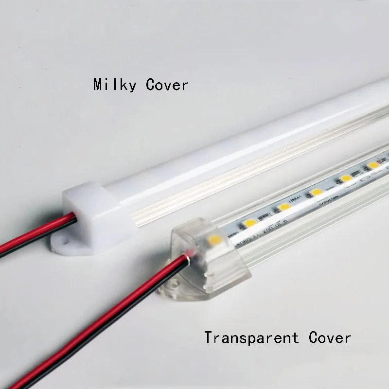 

10pcs/lot 50CM DC 12V 36 SMD 5050 LED Rigid Bar Light + U Aluminium shell +PC Cover