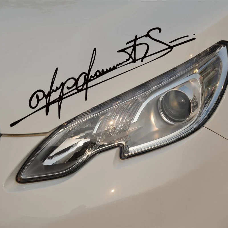 

Car styling personality signature design reflective decoration car sticker for car head light brow sports mind