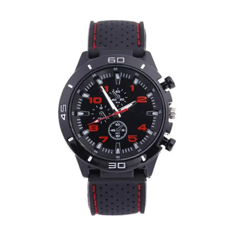 

Fashion Military Men Silicone Sport Watch Outdoor Men Sub-dials Quartz Sports Wrist Watch Wristwatches Clock Relogio Masculino