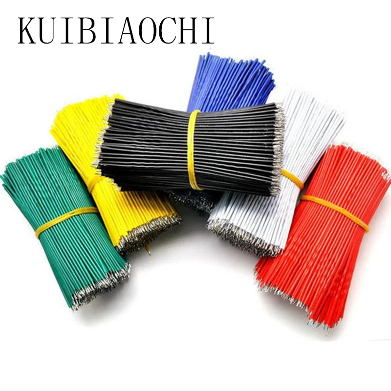 

60pcs wire electronic insulated stud tinned galvanized color wire 24AWG 10CM 100mm 6 Colors cable jump wire jumper