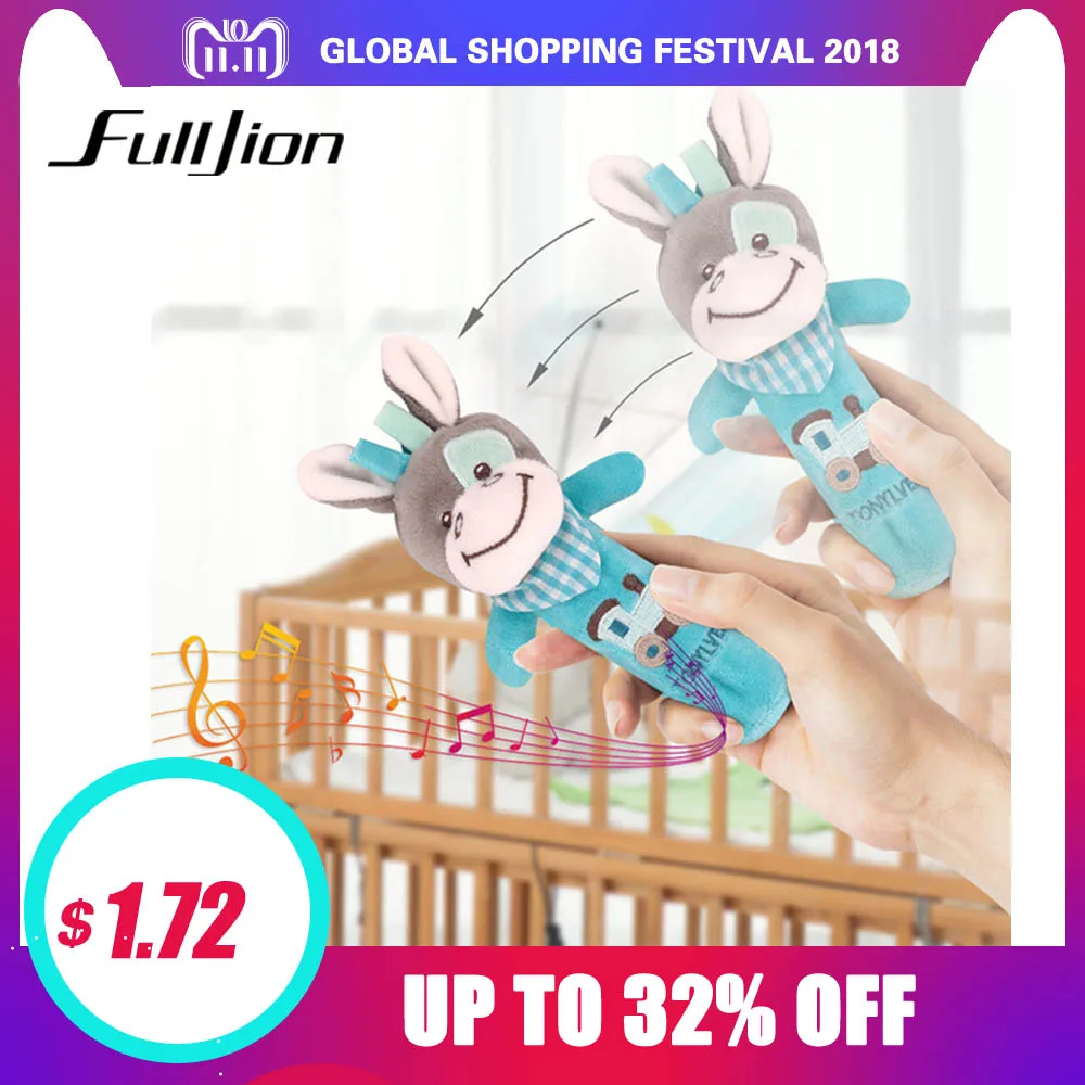 

Fulljion Baby Plush Stroller Toys For Baby Rattles Mobiles For Crib Musical Stroller Doll Stuffed Animal Plush Popular Soft Pony