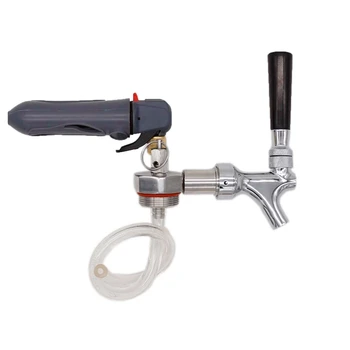 

Stainless Steel Mini Keg Tap Dispenser with plastic CO2 Injector and US/Forward Sealing Faucet for 2/3.6/4/5/10L Beer Keg growle