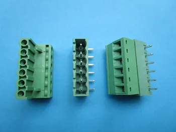 

100 Pcs Close Angle 6pin 5.08mm Screw Terminal Block Connector Pluggbale Type