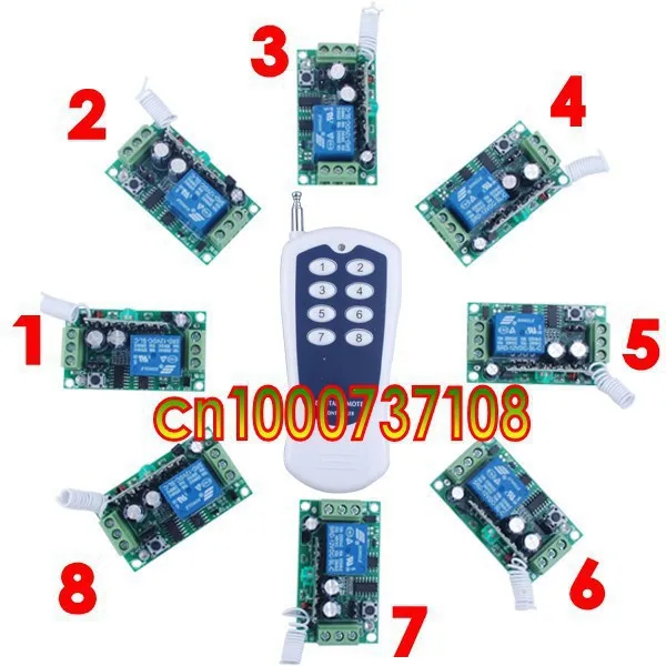 Free shipping wireless remote control switch system 12V 1ch 315mhz/433mhz clemsa mastercode mv1 compatible remote control 433mhz free shipping