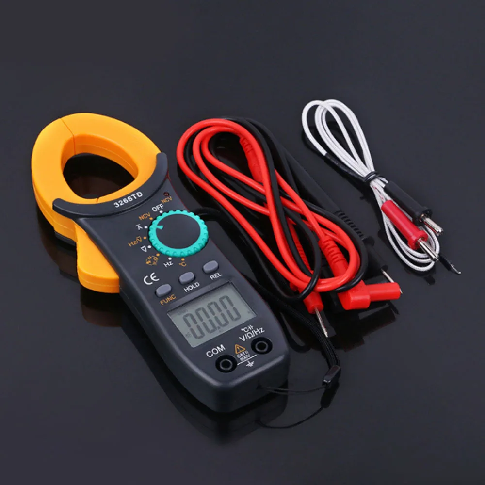 

Digital Clamp Meter 3266TD DC/AC Volt Amp Ohm Diode Mini Multimeter Ammeter Multitester Current Voltage Resistance Tester