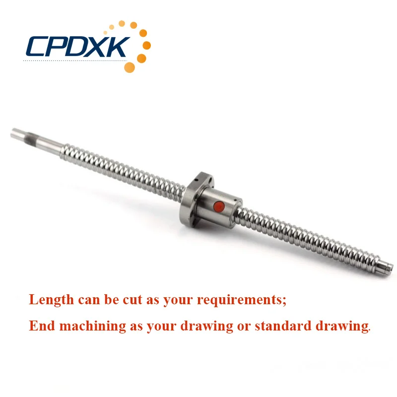 

ball screw 2005 set: SFU2005 L600mm with BKBF15 end machining + SFU2005 Ball screw nut,1 set