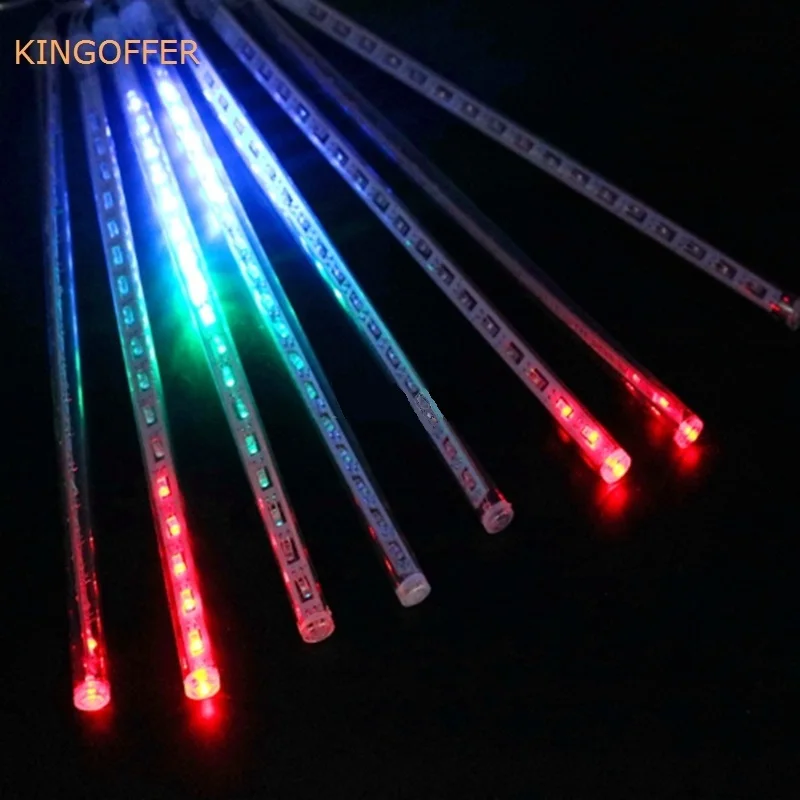

Hot sale Waterproof 50cm Led Meteor Shower Rain light 8 pcs tubes AC110V AC220V Wedding Xmas EU/US Plug Falling Raindrop Light