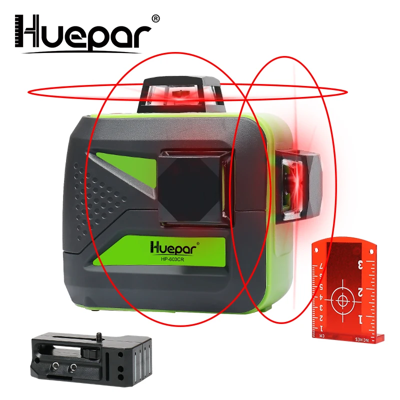 Huepar 12 линий 3D крест лазерный уровень самонивелирующийся 360 горизонтальный и вертикальный крест супер мощный красный лазерный луч Huepar 12 линий 3D крест лазерный уровень самонивелирующийся 360 горизонтальный и вертикальный крест супер мощный красный лазерный луч