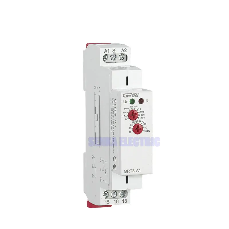 Din рейка 16A 12 В 24 220 SPDT задержка на таймере GRT8 A AC230V или AC/DC12 240V питание реле времени