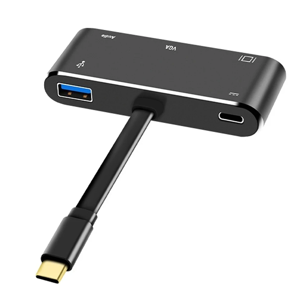 5 в 1 USB 3,1 type C концентратор с HDMI 4K VGA 3,5 мм аудио USB 3,0 type C зарядка PD адаптер для Galaxy S8 Macbook переключатель