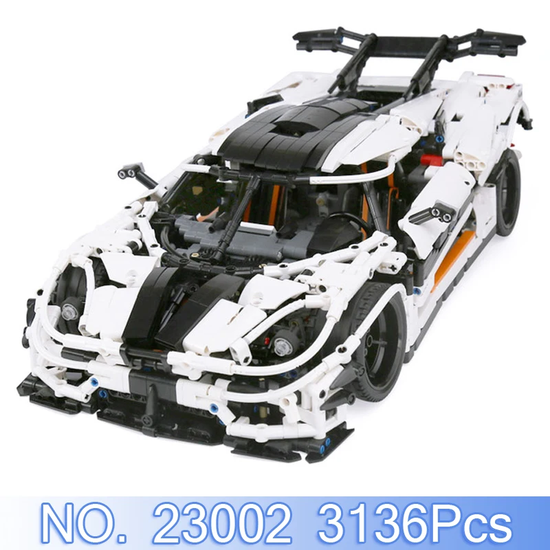 

23002 3136Pcs Technic Figures MOC-4789 Changing Racing Car Model Building Blocks Bricks Sets Compatible Legoing Toys Gift
