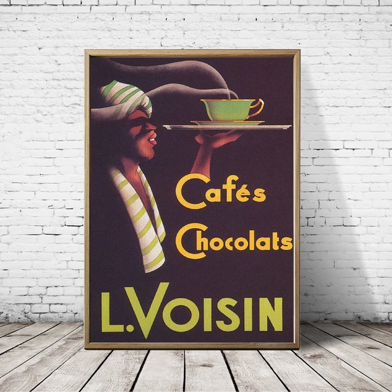 Cafes Chocolats Canvas Art Poster Home Decoration