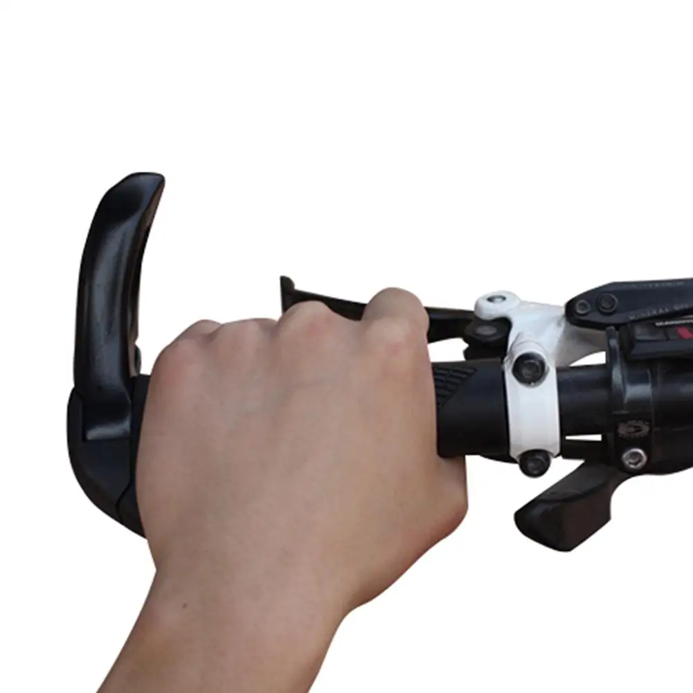 Черный нескользящий рога для горного велосипеда алюминиевая ручка эргономичная