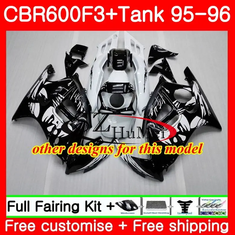 Корпус для HONDA Топ черного цвета, цвета красного CBR600RR F3 CBR 600F3 FS CBR 600 F3 46SH4 CBR600FS CBR600 F3 95 96 CBR600F3 1995 1996 обтекатели комплект