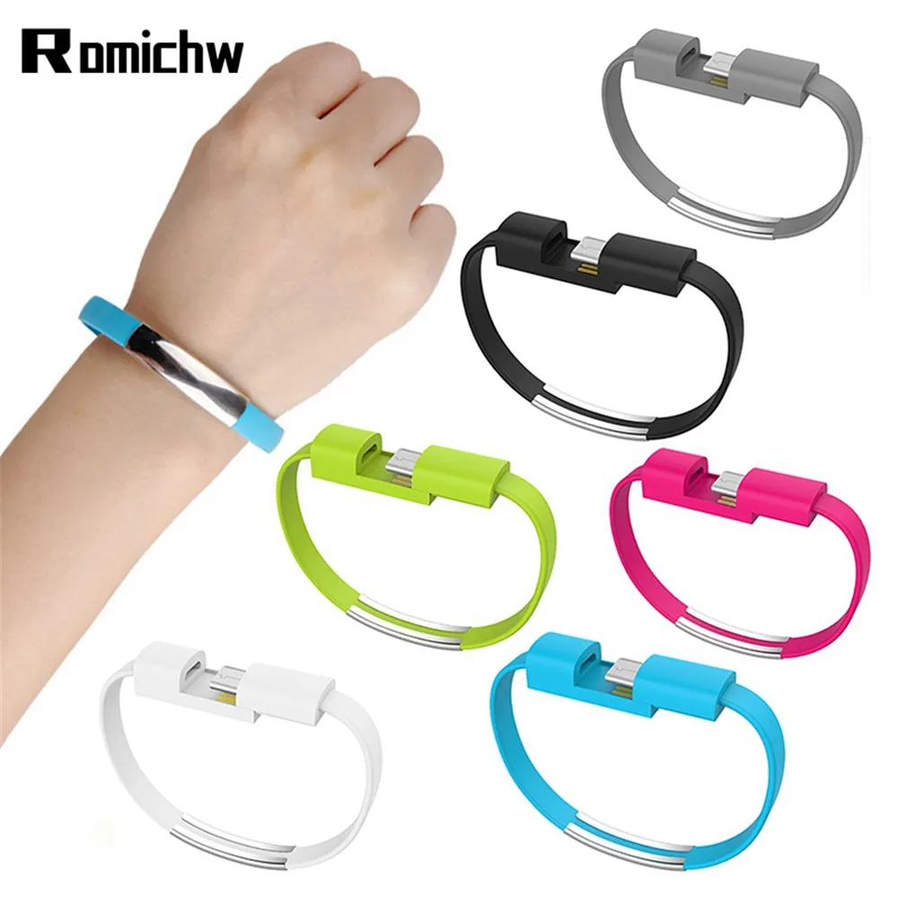 

New Bracelet Mini Micro USB Cable USB Type C Data Charging Cable For iPhone XS Max XR X 7 8 6 Android USB Phone Charger cables