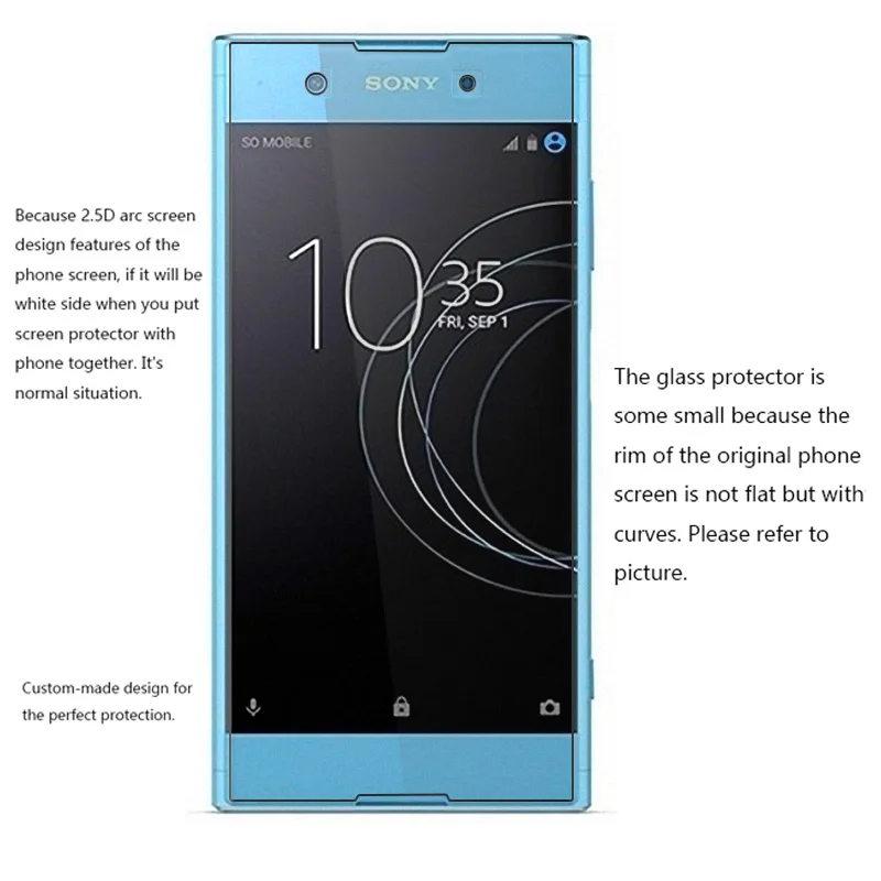 Tempered-Glass-For-Sony-Xperia-XA1-XA-1-Plus-Screen-Protector-Glass-Film-On-Mobile-9H