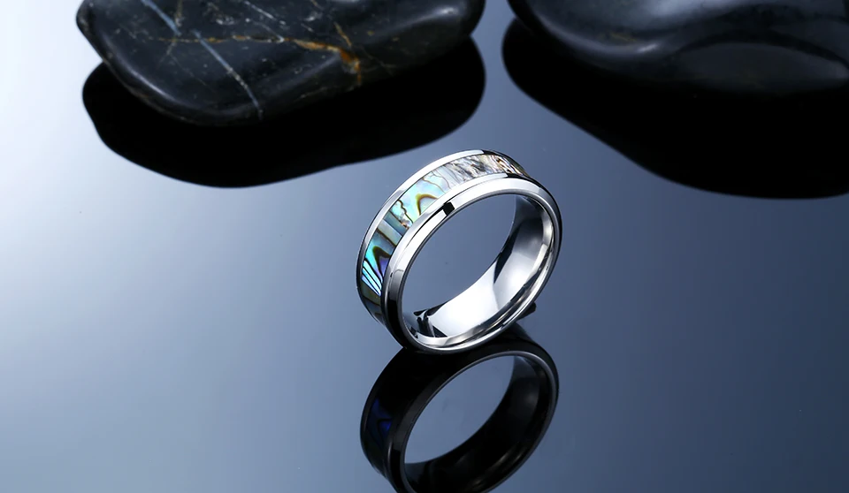 Байер Нержавеющая сталь ракушками простое кольцо женщина$ человек Свадебная мода кольцо BR-R060