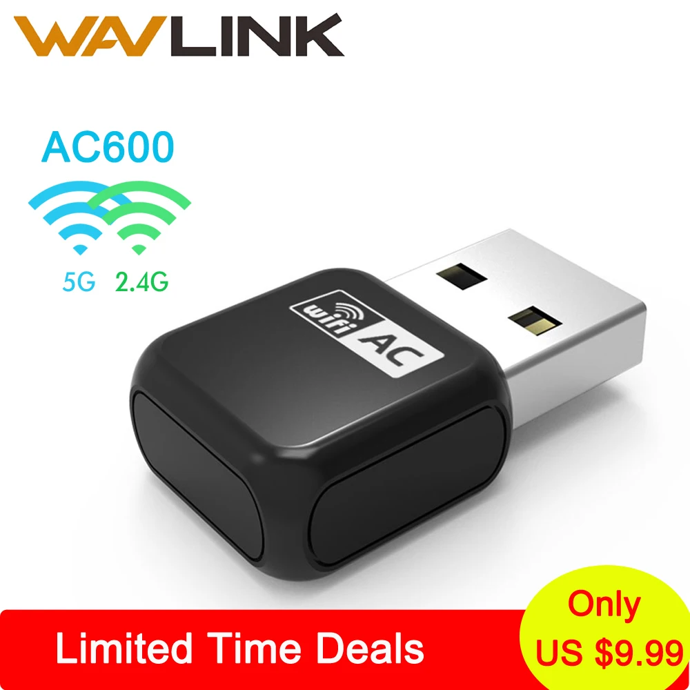 

Wavlink AC600 Dual Band Wi-Fi usb adapter 2.4G&5G network adapter LAN Card wifi adapter usb wifi dongle usb network card