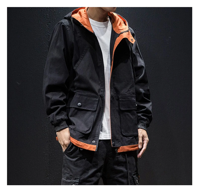 Army Green Trench Coat Men Korean Style Fashion Clothing Male Hooded Trench Coat Jacket Mens  (22)