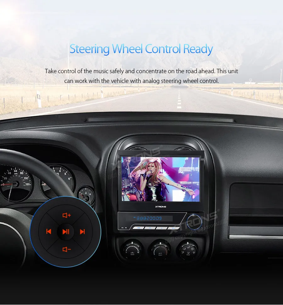 Flash Deal 7" Universal 1 Din Car DVD Player Digital Motorized Detachable Face Panel Auto Radio GPS Navigation DAB+ Autoradio Stereo 8