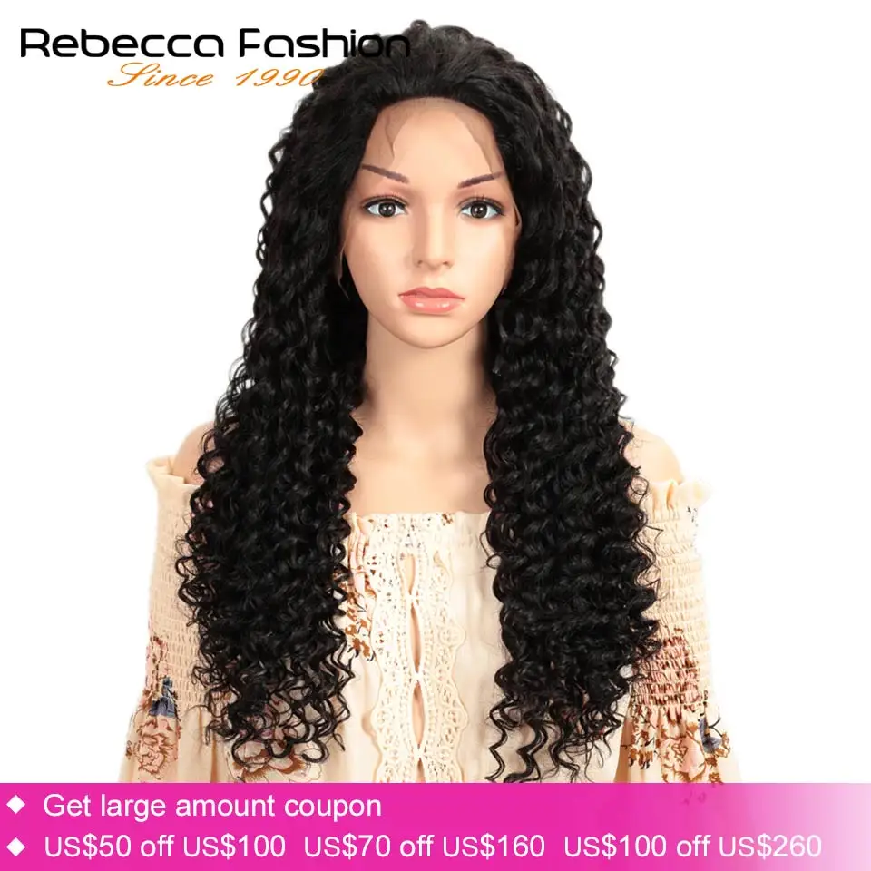 

Rebecca Deep Wave Lace Front Human Hair Short Bob Wigs pre plucked Brazilian Remy Kinky Curly Hair Frontal Wigs For Black Women