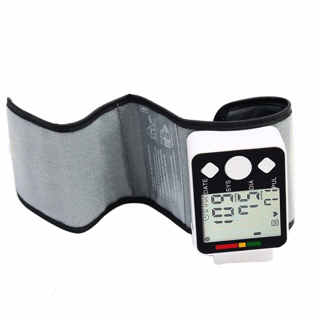 

Digital Wrist Blood Pressure Meter Monitor Tonometer Portable Automatic Sphygmomanometer for Home Health Care Measurement