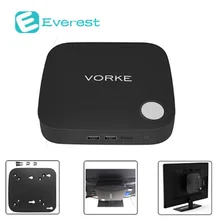 Vorke V1 плюс TV Box Intel Apollo Lake J3455 4 г Оперативная память 64 ГБ SSD Mini PC Windows 802.11ac WI-FI Gigabit LAN Bluetooth4.2 hdmi smart