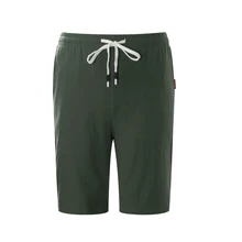 Летние новые хлопковые шорты свободные мужские повседневные шорты черный белый шнурок талия Бермуды Шорты мужские большие размеры 4XL 5XL