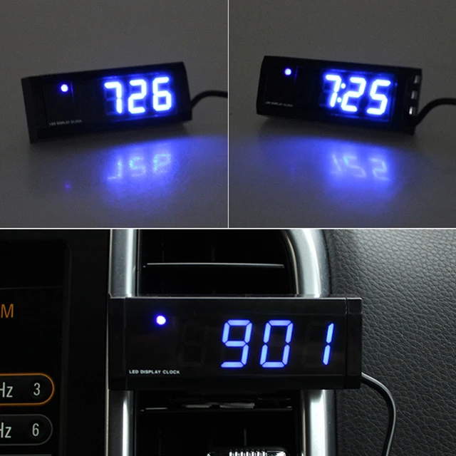 Car Electronic Clock Luminous LED Digital Display Automobiles